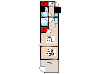 間取図 ﾊﾟｰｸｱｸｼｽ東陽町ﾚｼﾞﾃﾞﾝｽ