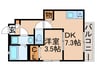 プランタン 1DKの間取り