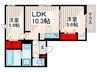 Flora 2LDKの間取り