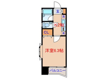 間取図 ラ・ベル元住吉（301）