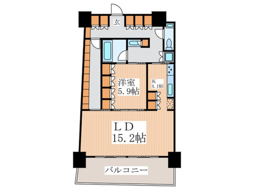 間取図 ｺﾝﾌｫﾘｱ新宿ｲｰｽﾄｻｲﾄﾞﾀﾜｰ