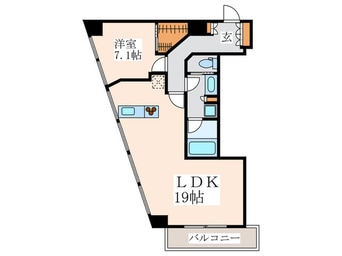 間取図 ｺﾝﾌｫﾘｱ新宿ｲｰｽﾄｻｲﾄﾞﾀﾜｰ