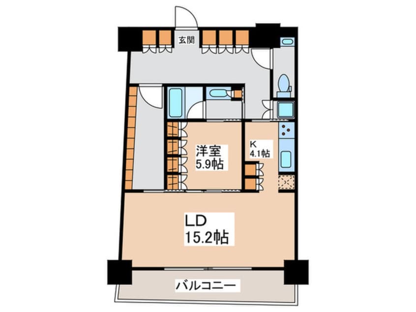 間取図 ｺﾝﾌｫﾘｱ新宿ｲｰｽﾄｻｲﾄﾞﾀﾜｰ