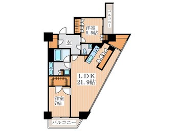 間取図 ｺﾝﾌｫﾘｱ新宿ｲｰｽﾄｻｲﾄﾞﾀﾜｰ