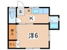 恵荘 1Kの間取り