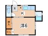 恵荘 1Kの間取り