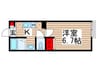 フラットフィールド八柱 1Kの間取り
