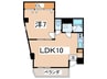 妙蓮寺トエスⅡ 1LDKの間取り