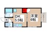 ヒルズルネッサンス 1DKの間取り