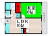 ハイツクロ－バ－ 1LDKの間取り