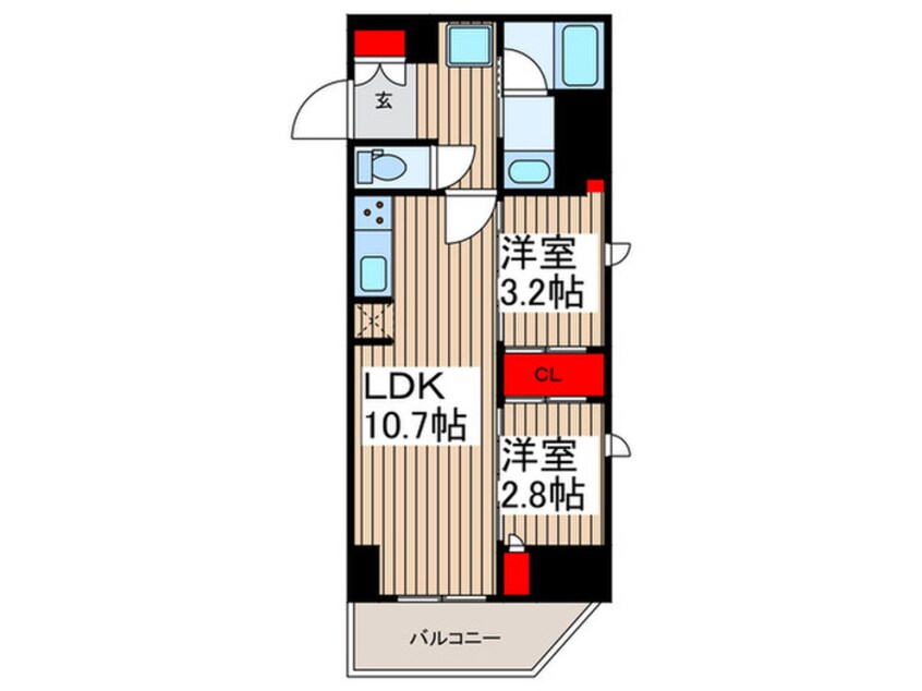 間取図 ﾜﾝﾙｰﾌﾚｼﾞﾃﾞﾝｽ上野御徒町