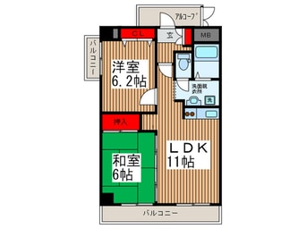 間取図 エム・ステージ白磁楼