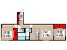 ルリアン保木間 2LDKの間取り