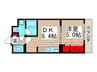 レ・ソール西船橋 1DKの間取り