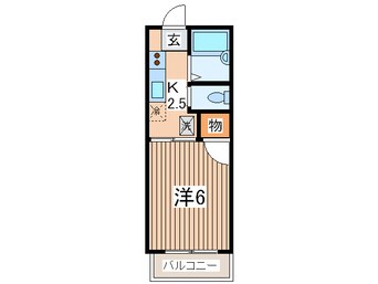 間取図 ﾌﾗｯﾂ横浜３