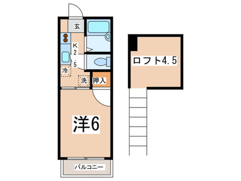 間取図 ﾌﾗｯﾂ横浜３