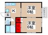 新山ハイツ 2Kの間取り
