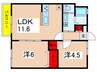 グリ－ンハイツＵ 2LDKの間取り