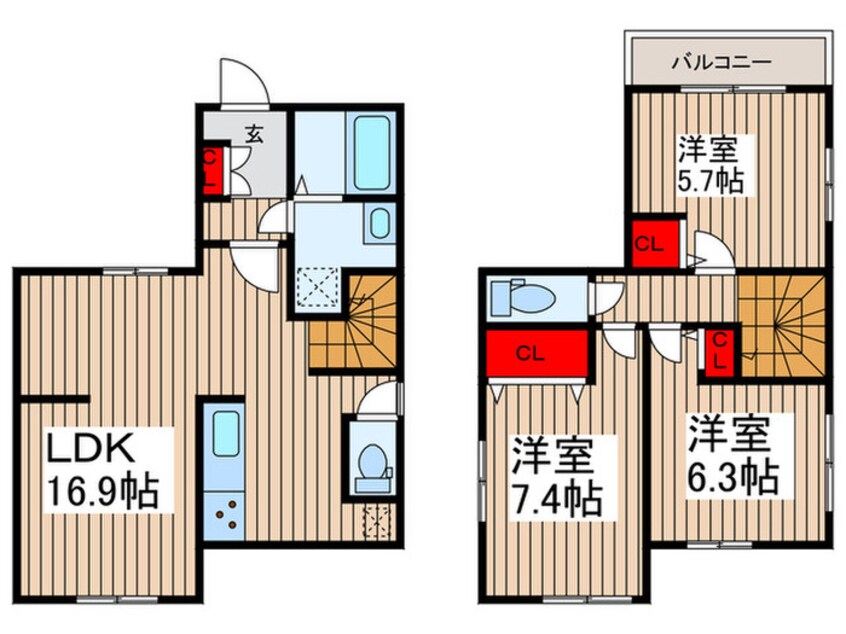 間取図 Ｋｏｌｅｔ柏根戸