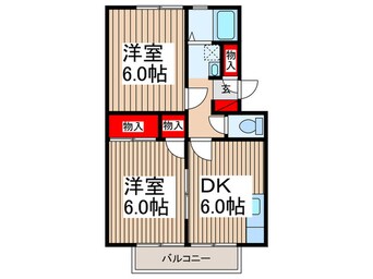 間取図 メゾネット　セピア