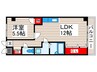 西瑞江関東ビル 1LDKの間取り