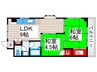 西瑞江関東ビル 2LDKの間取り