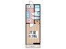 ZERDIA草加 1Kの間取り