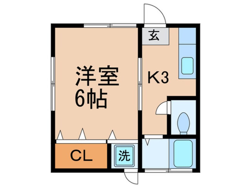 間取図 カ－ザ若松