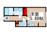 カインドネス秋津 1Rの間取り
