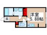 カインドネス秋津 1Rの間取り