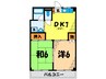 ハイツ瑞穂 2DKの間取り