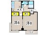 金沢マンション 2Kの間取り