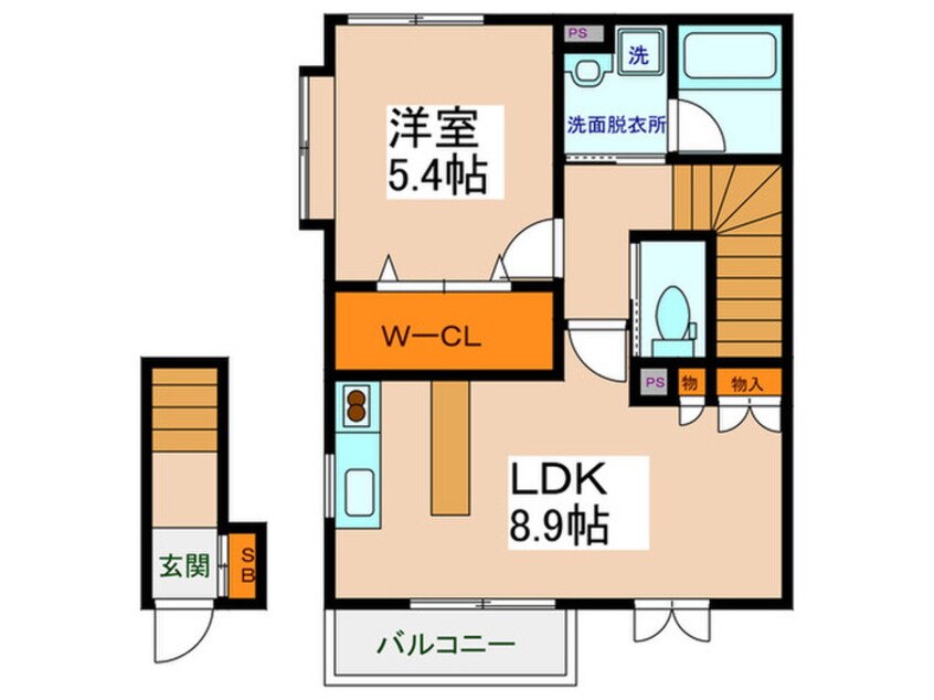 間取図 エコ－ハイムⅡ