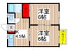 ダイワプラザ飯盛台 2Kの間取り
