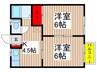 ダイワプラザ飯盛台 2Kの間取り