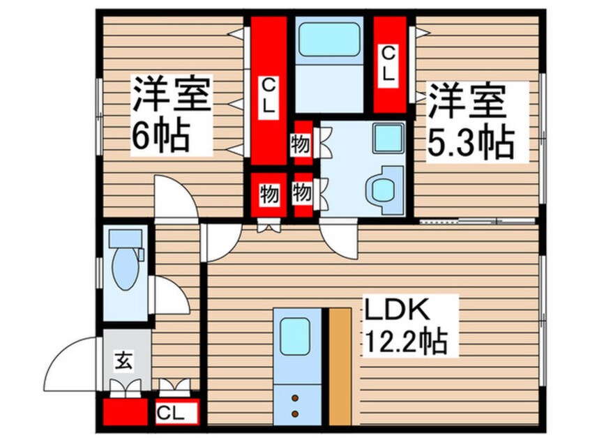 間取図 プレミール・ヴィラ