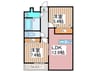 グリシーヌ登戸 2LDKの間取り