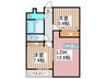 グリシーヌ登戸 2LDKの間取り