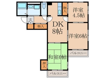 間取図 キャッスル鷺宮