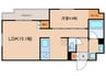 ルネスクラカタ 1LDKの間取り