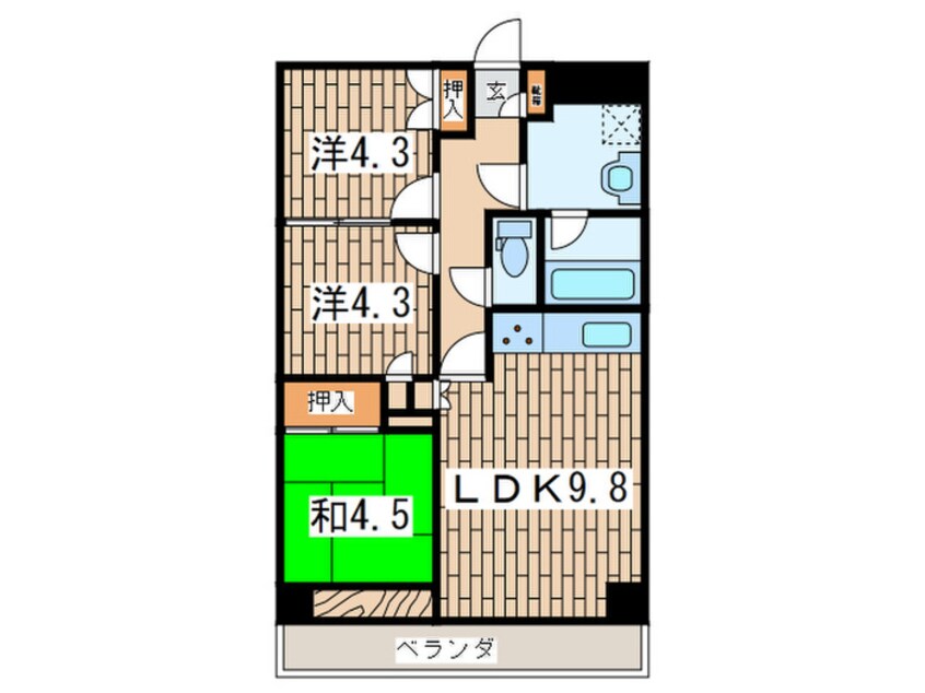 間取図 デュオアカシヤ