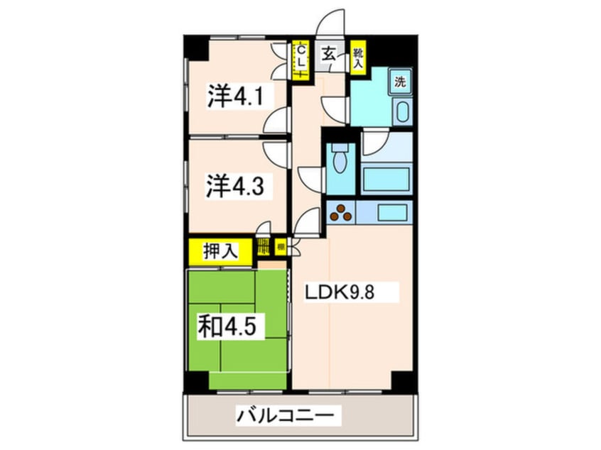 間取図 デュオアカシヤ