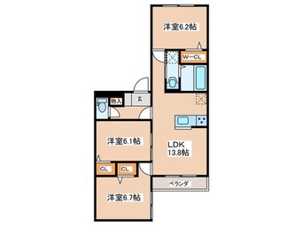 間取図 アメジスト東海岸北三丁目