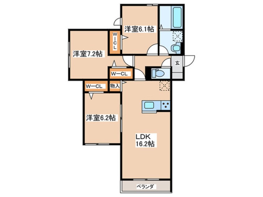 間取図 アメジスト東海岸北三丁目