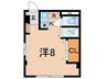 木村ビル 1Rの間取り