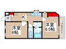 スタジオ北柏 2Kの間取り