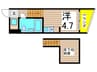 テラス　カメアリ 1Rの間取り