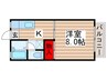 パークサイド六高台 1Kの間取り