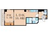 ヴィラージュ松が丘 1LDKの間取り