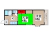 ハイツリバーサイド 2Kの間取り